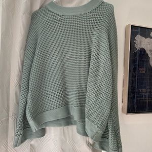 Pink lily green sweater